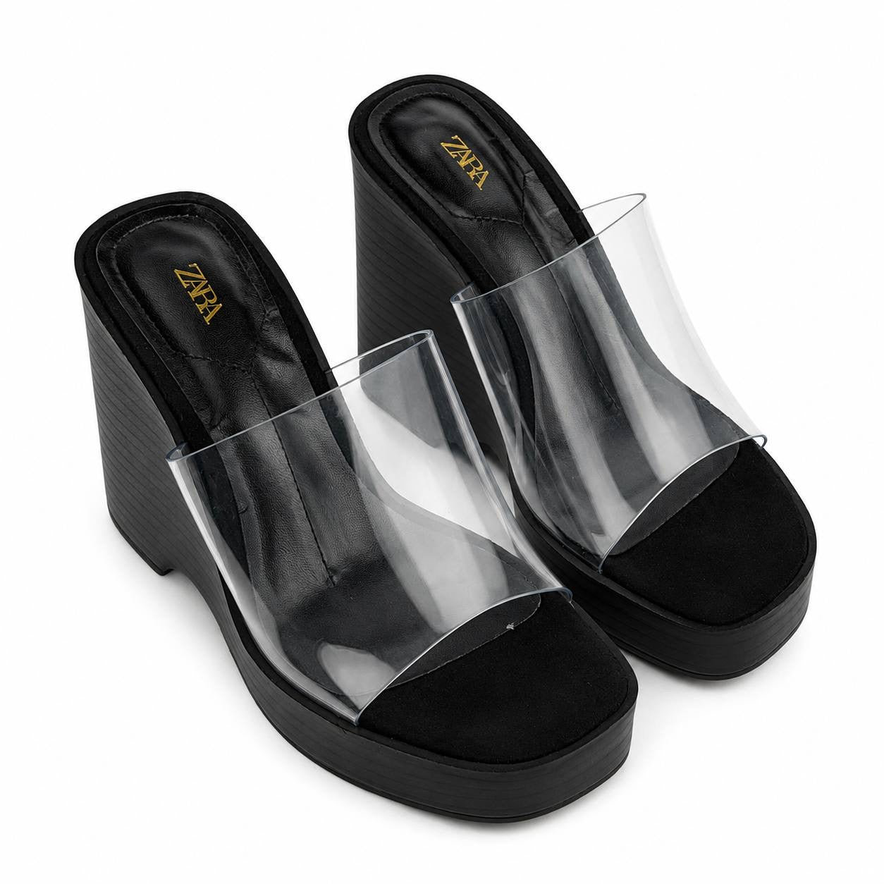 Zara Leopard Print Wedge Mules52