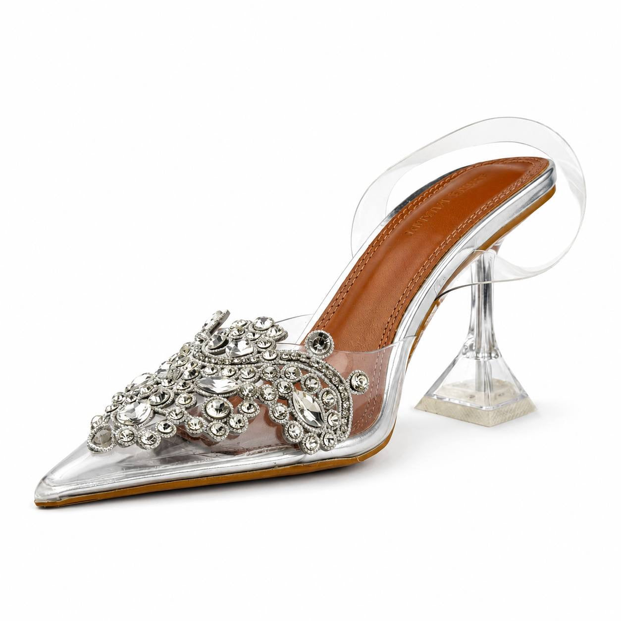 Amina Muaddi Crystal Bow Heels 54