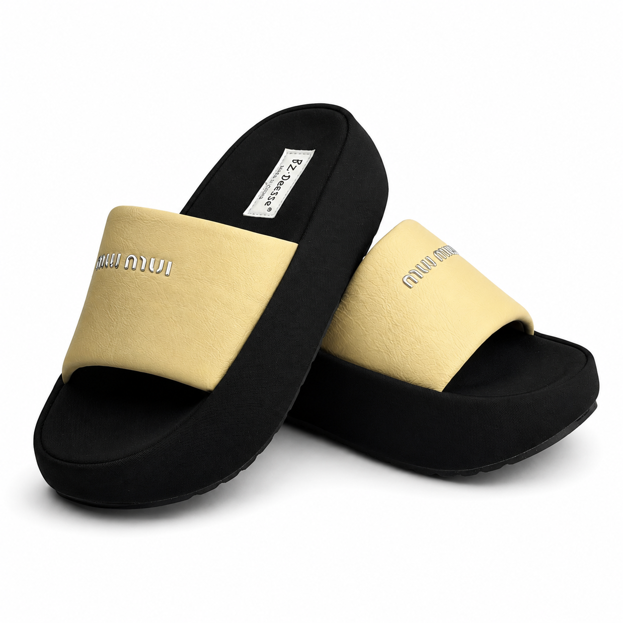 Slipper D26 – Yellow / Black