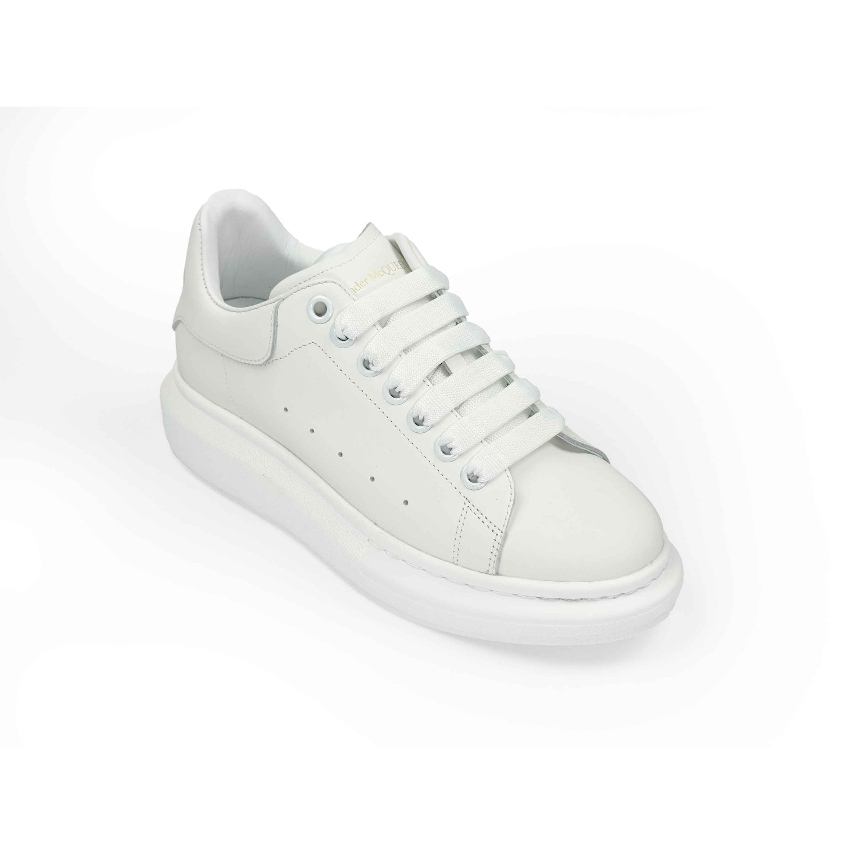 ALEXANDER MCQUEEN Oversized white leather sneakers
