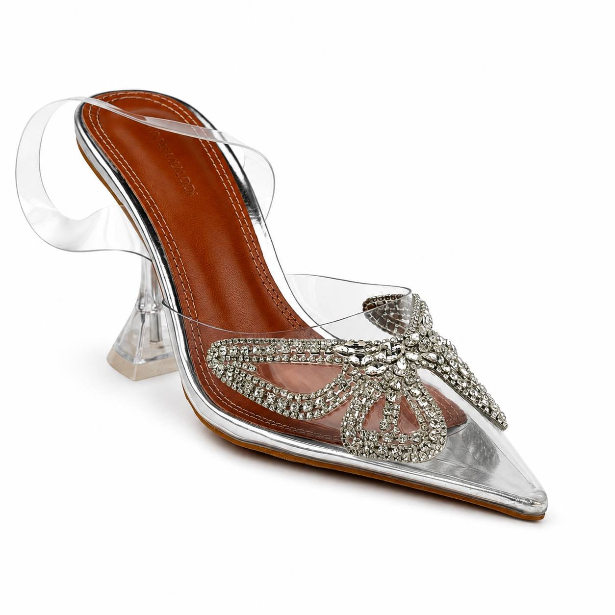Amina Muaddi Crystal Bow Heels53