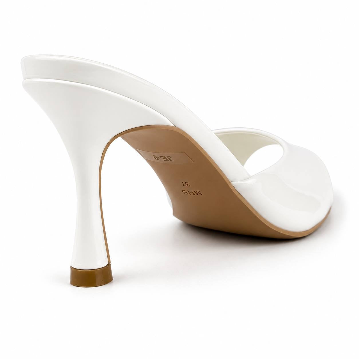 MNG Glossy Heeled Mules 1