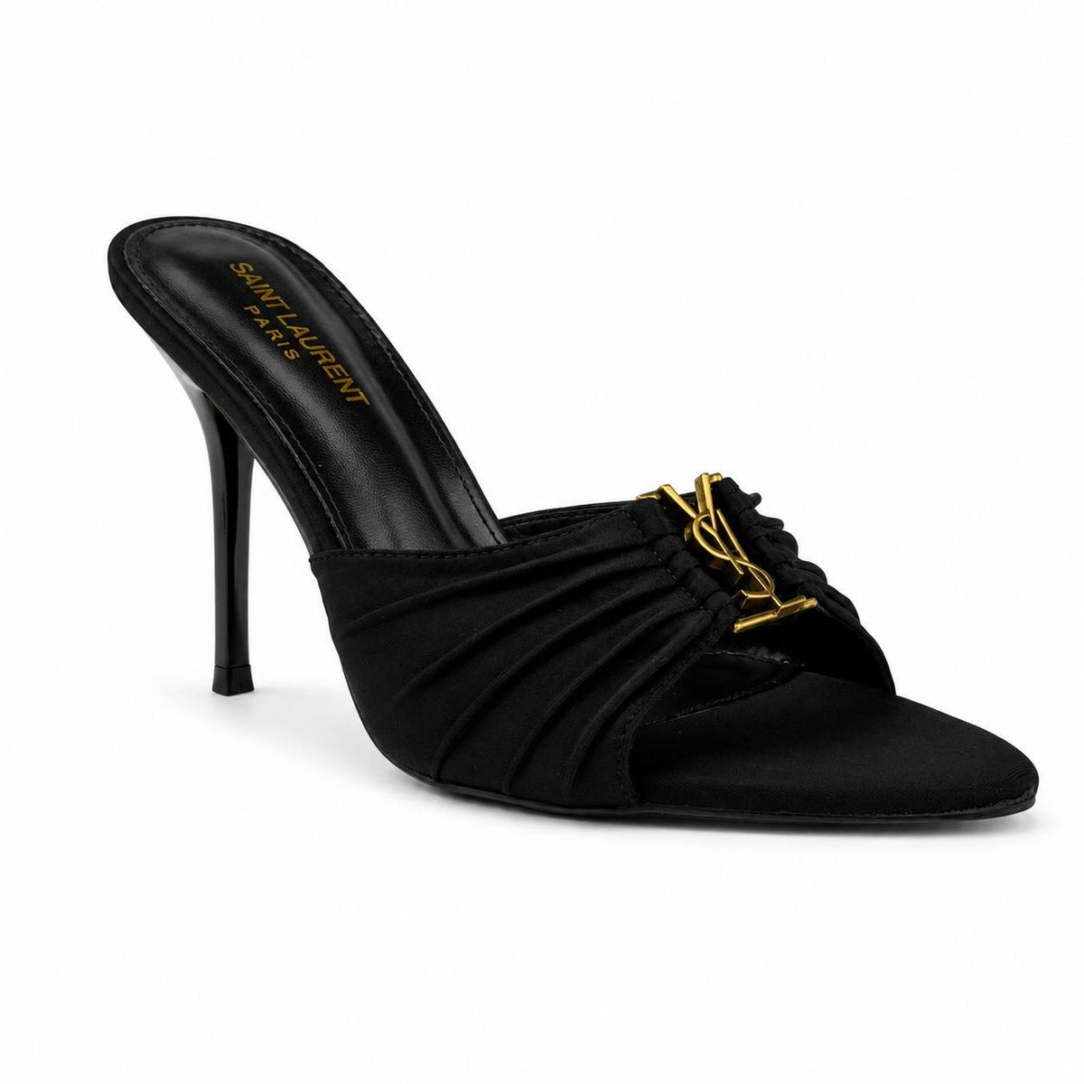 Saint Laurent Tribute-Style Pointed Toe Mule Heels 8
