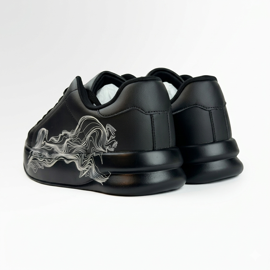 ZARA Contrast Line Art Sneakers