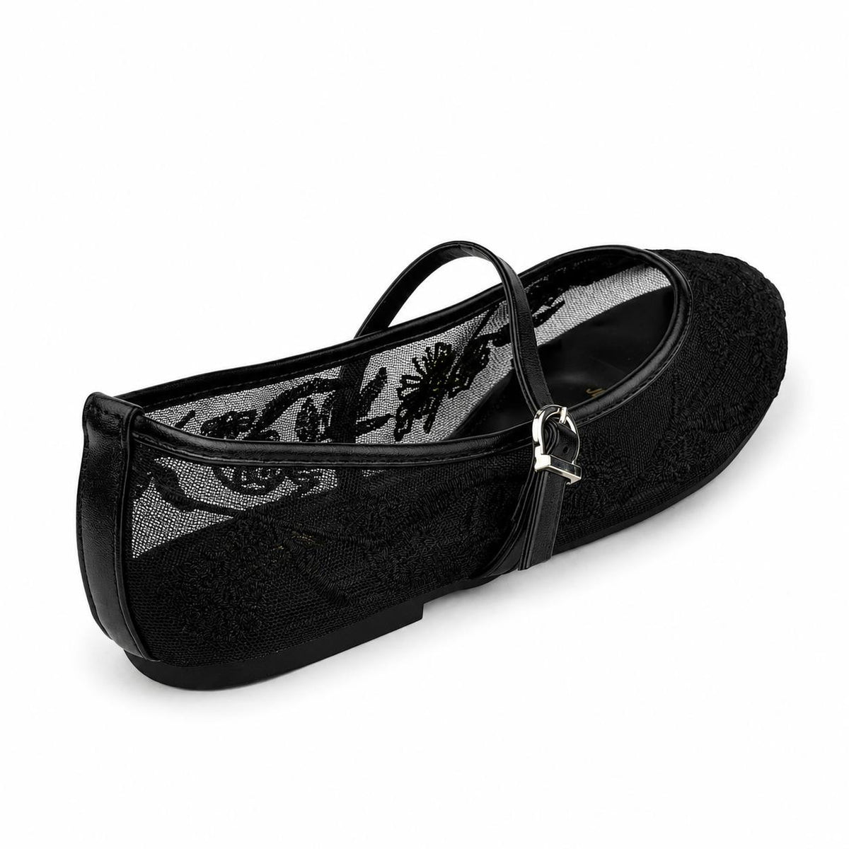 Zara Floral Lace Mary Jane Ballet Flatsً46 47 48