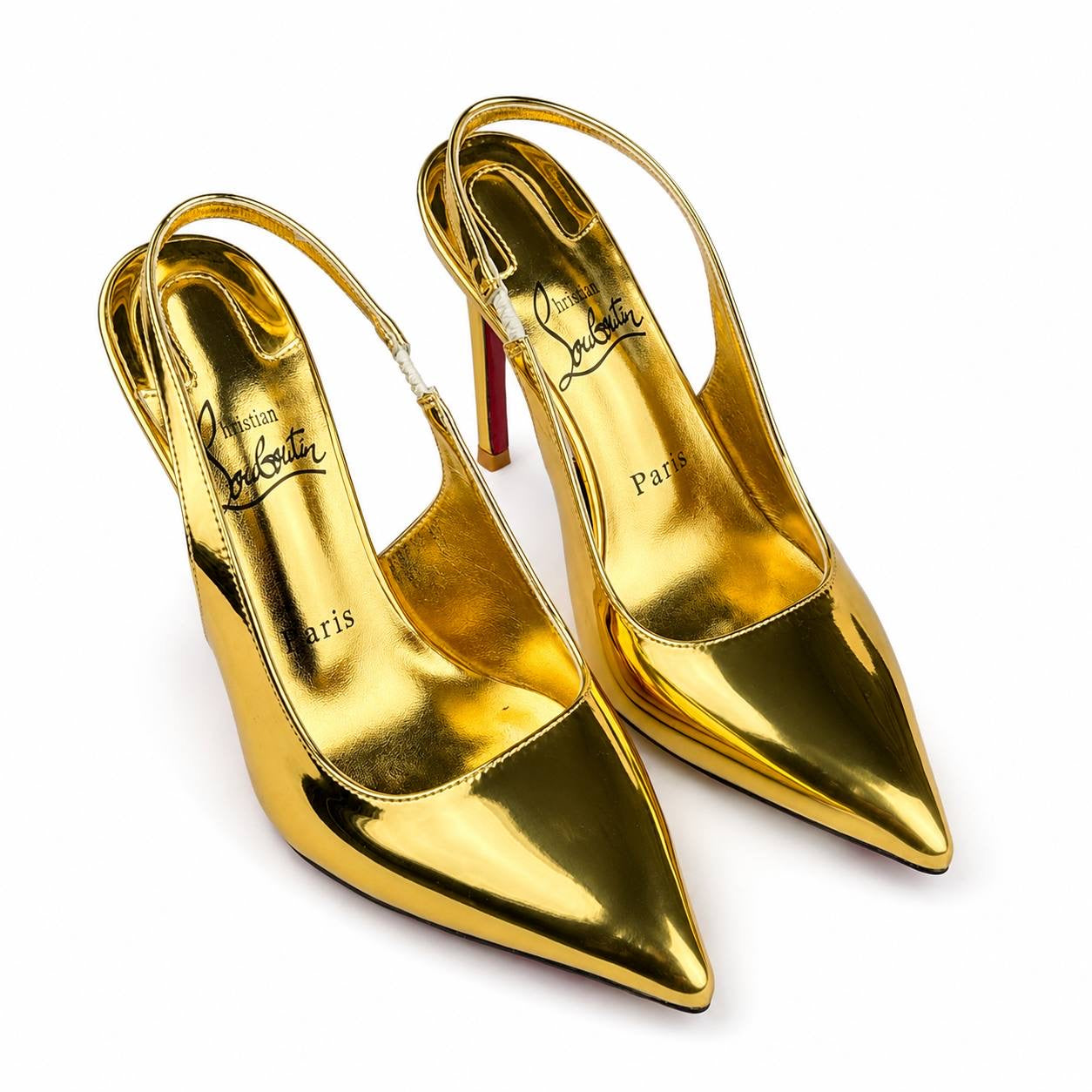 Christian Louboutin Pointed-Toe Slingback Heels