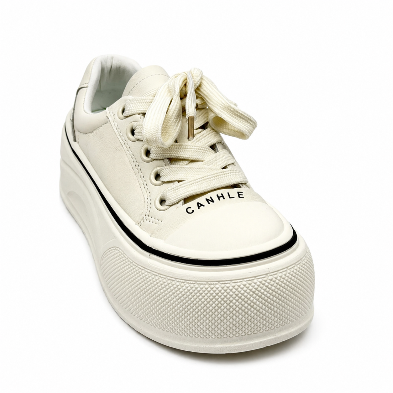 Canale Platform Chunky Sneaker – Black & White
