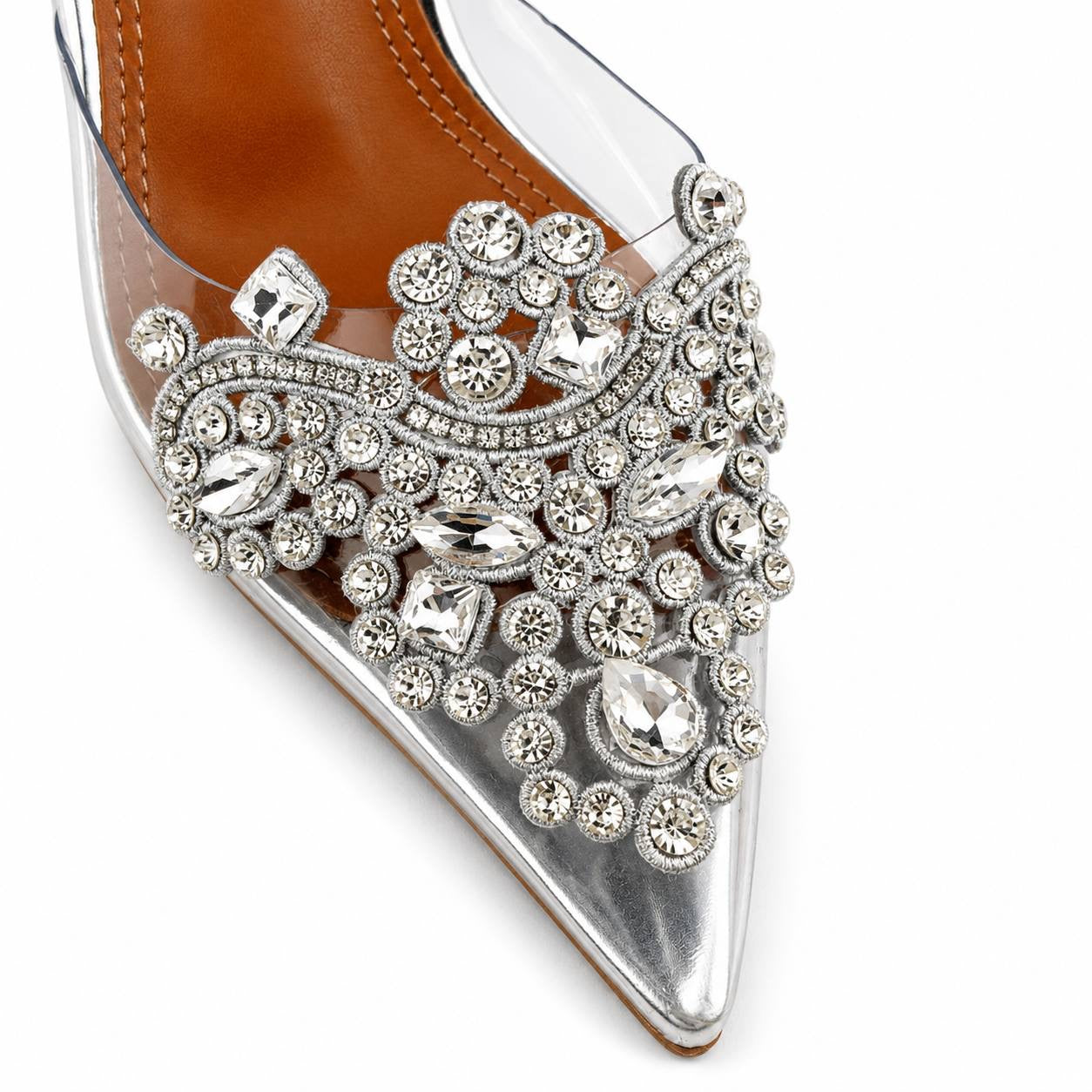 Amina Muaddi Crystal Bow Heels 54