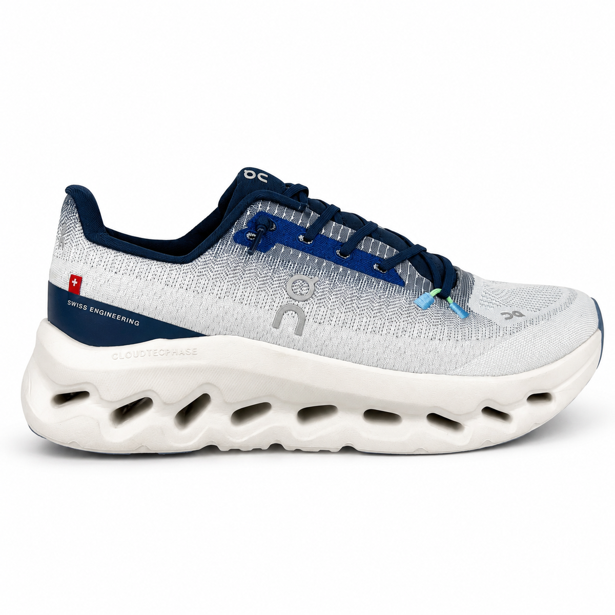 On Cloudmonster – White & Navy