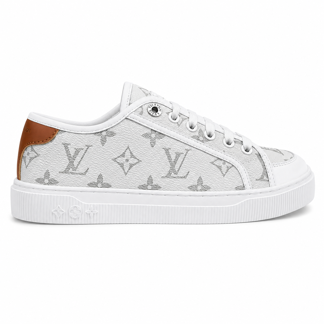 Louis Vuitton Monogram Eclipse Court Sneaker – White/Grey
