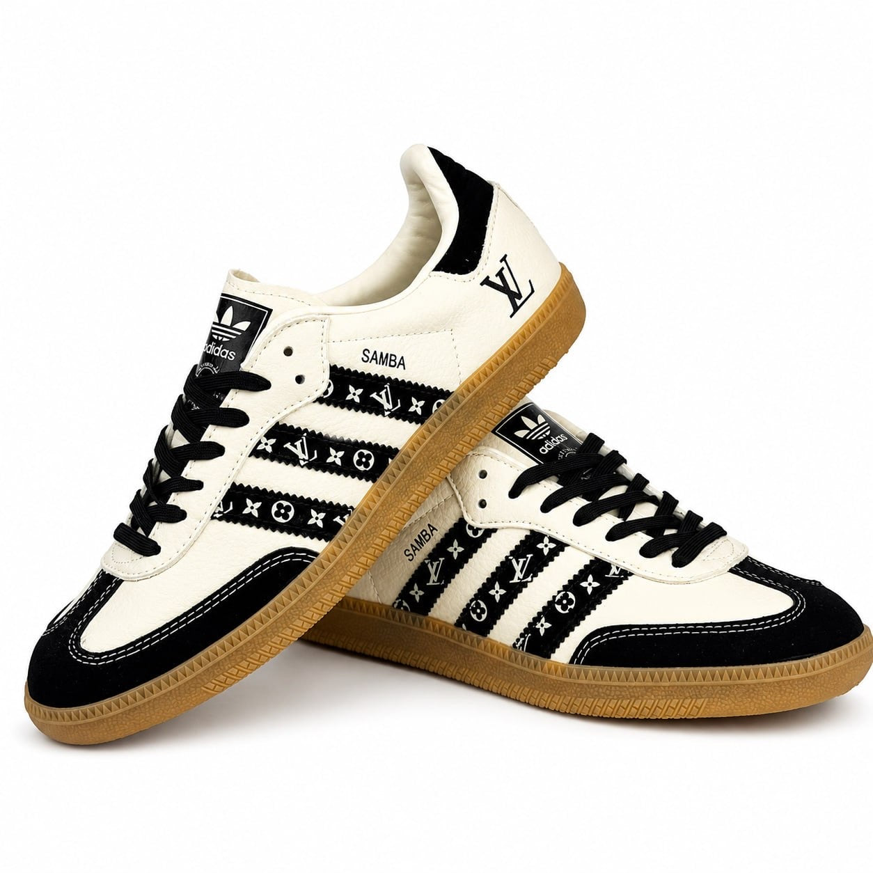 Louis Vuitton x adidas Samba – Cream & Black