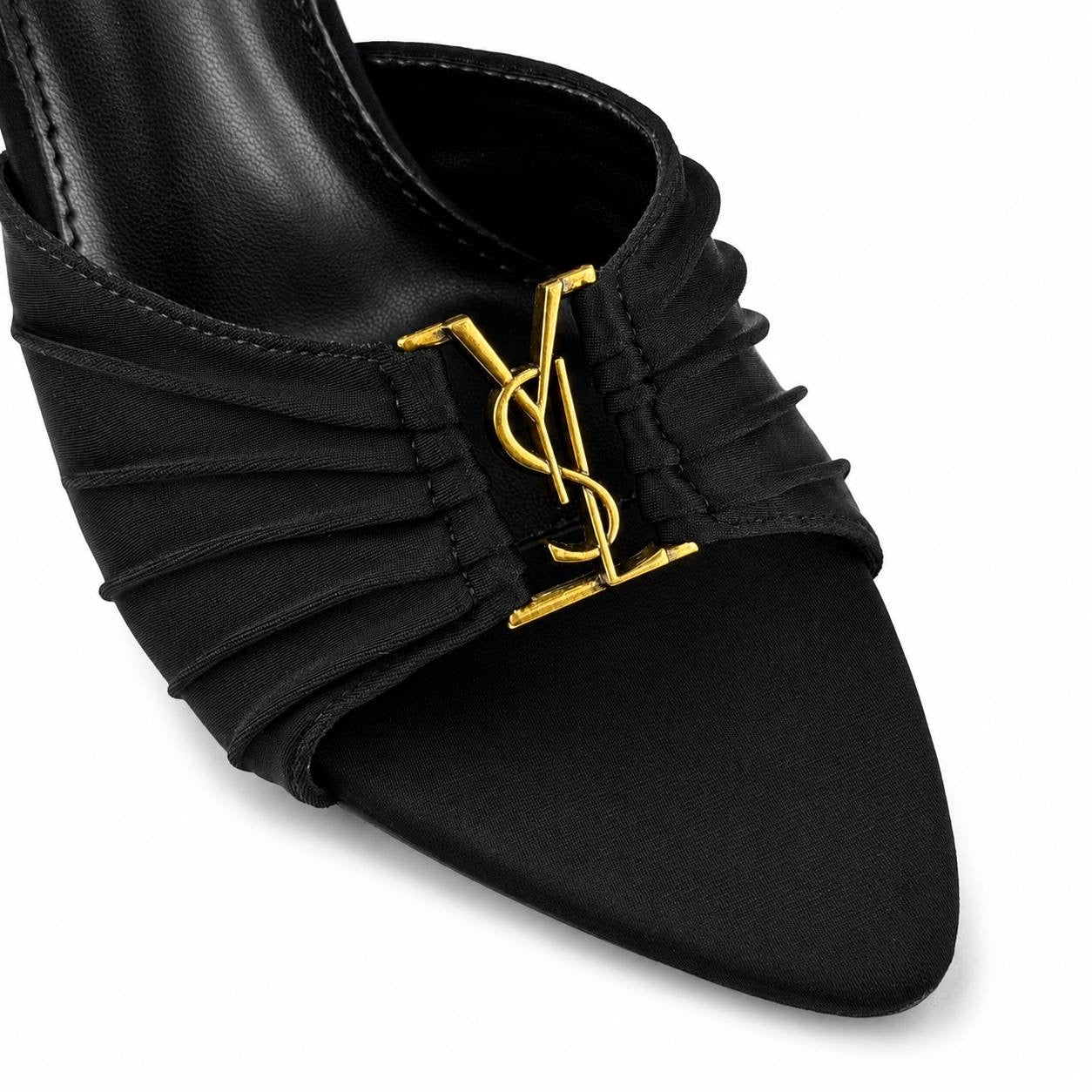 Saint Laurent Tribute-Style Pointed Toe Mule Heels 8