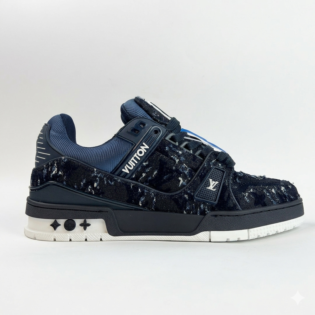 Louis Vuitton LV Trainer Sneaker – Monogram Denim 'Blue/Black' Edition