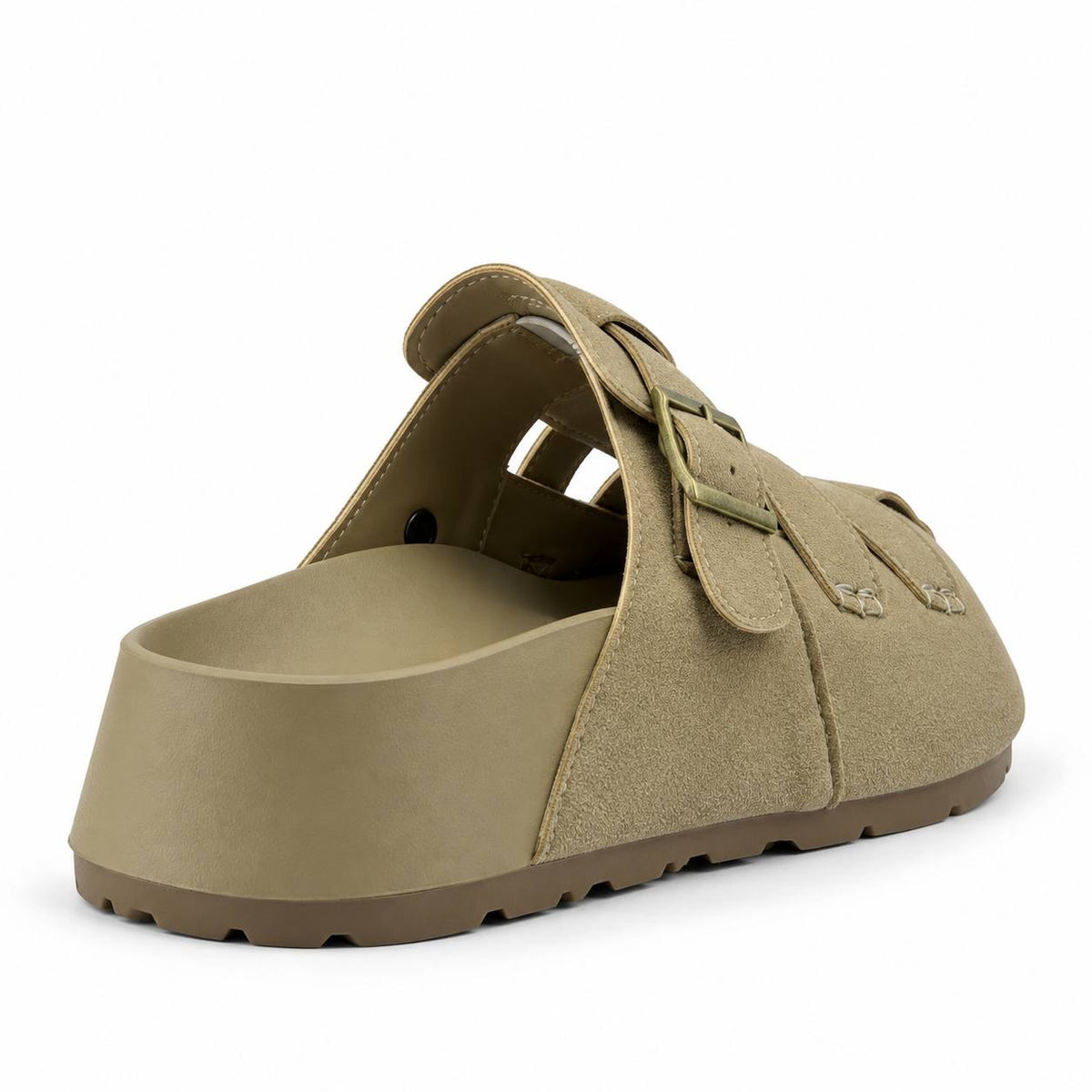 Suede Buckle Clog Sandal | GZ527