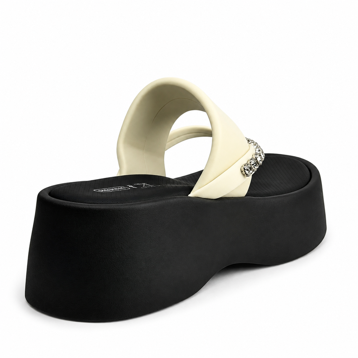 Slipper 189 – Off White / Black