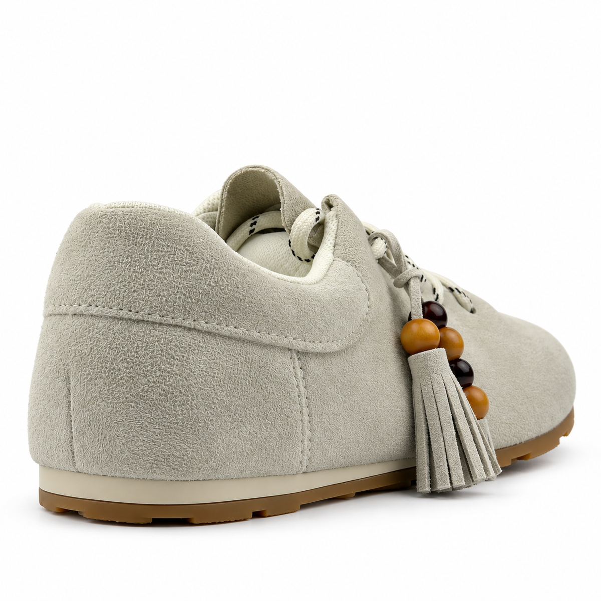 flat sued tassel gray299