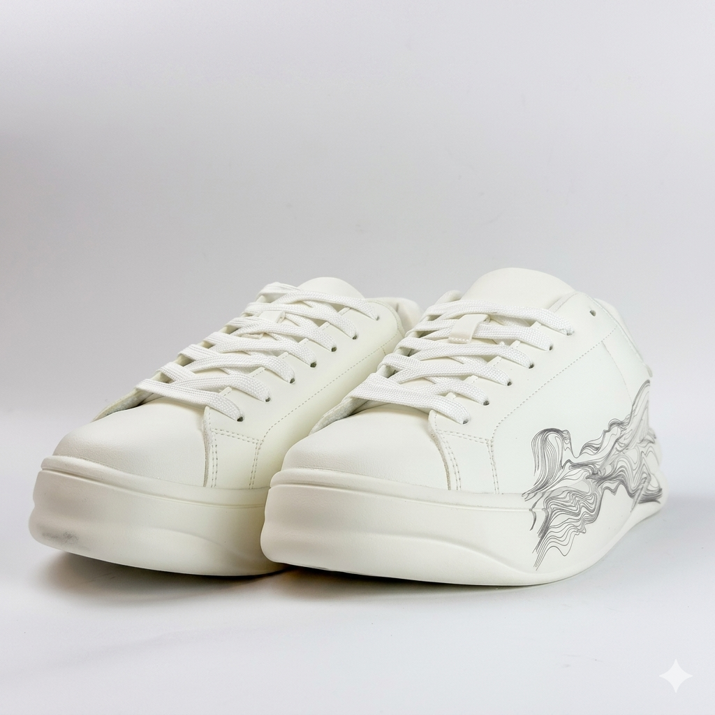 ZARA Contrast Line Art Sneakers