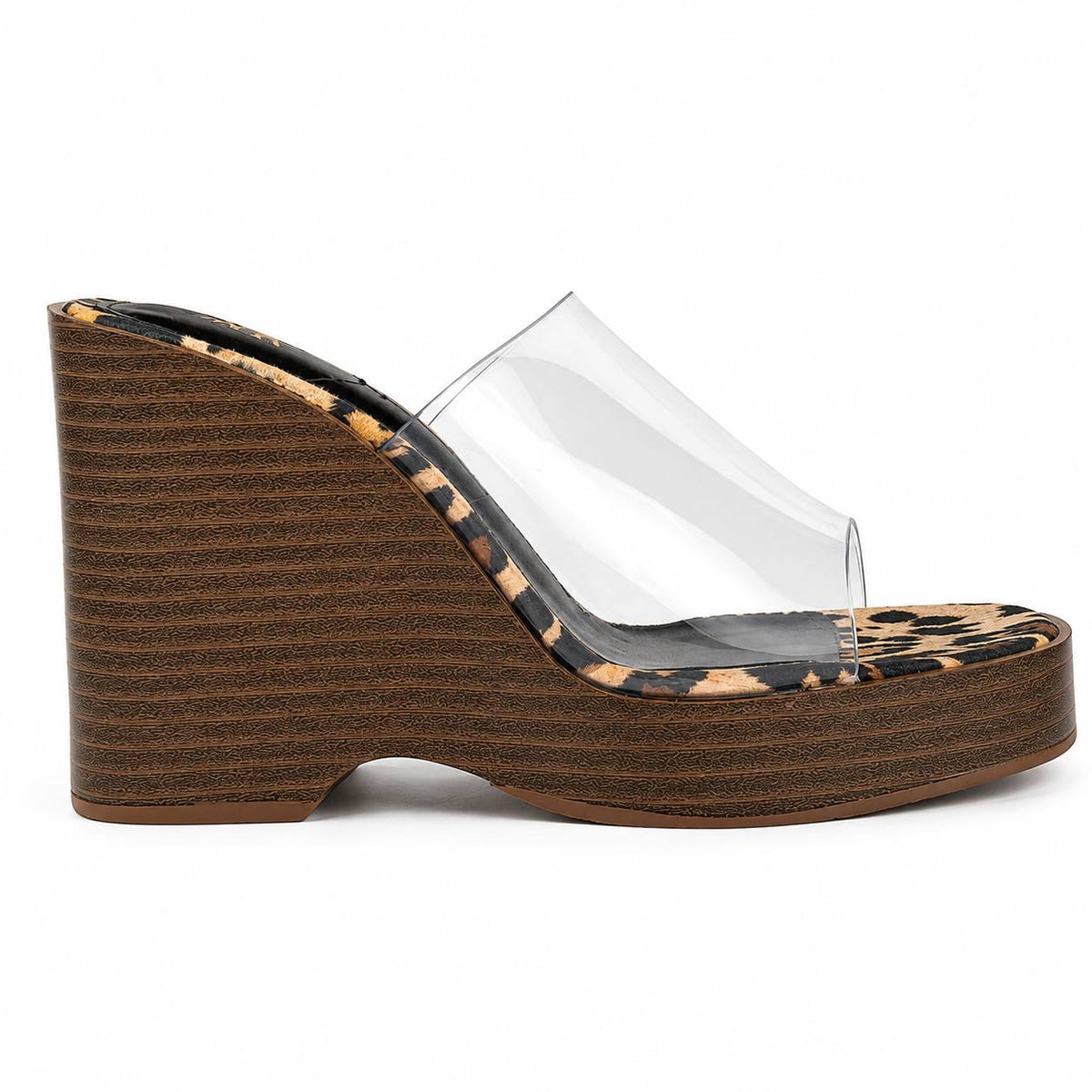 Zara Leopard Print Wedge Mules 49