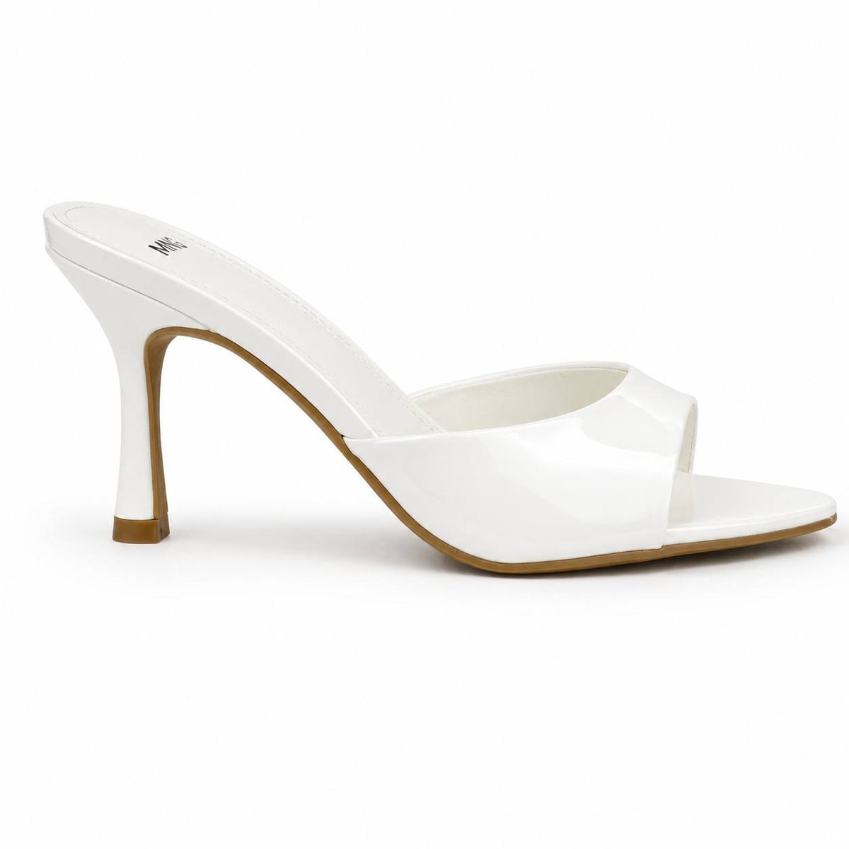 MNG Glossy Heeled Mules 1