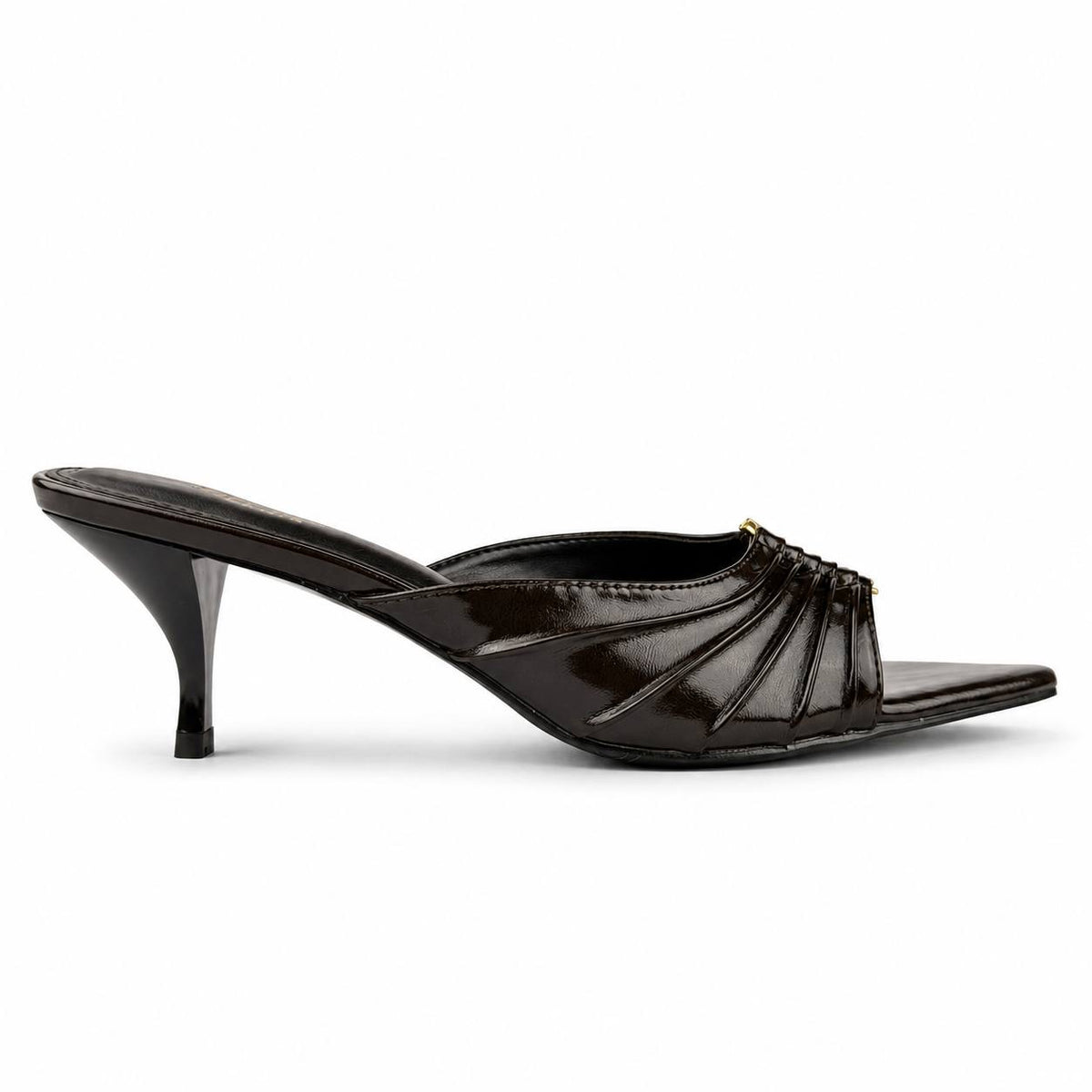 Saint Laurent YSL-Style Patent Mule Heels 4