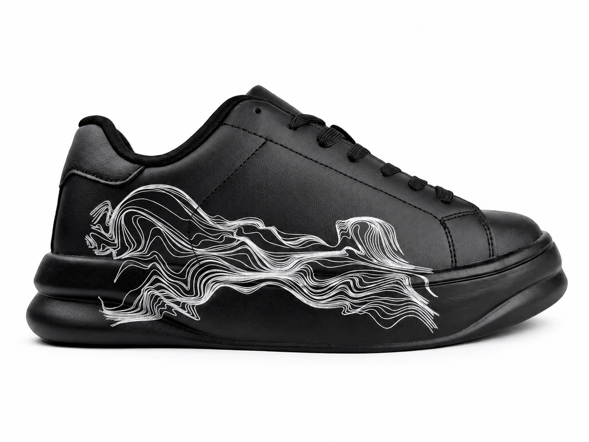 ZARA Contrast Line Art Sneakers